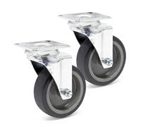 Set 2x ruote girevoli da trasporto 100mm 80kg Senza freno Rotelle mobili