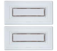 Set 2x Unitec Klingeltaster Da Parete 1-Fach Illuminato Campanello Bianco 40793