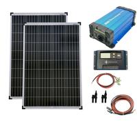 Set 2x100W Poli Solare Modulo 20A Carica Giallo Convertitore 1000W FS1000D