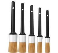 Set 3/5 Pennelli Detailing Auto Setole Cinghiale Morbide Cerchi Interni Loghi