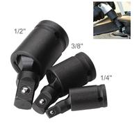 SET 3 ADATTATORI 3/8" 1/2" 1/4" A SNODO GIUNTO GIREVOLE UNIVERSALE ADATTATORE