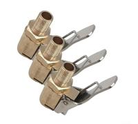 Set 3 Adattatori Gonfiaggio Gomme in Ottone Massiccio - Estensore Valvola Pneumatico Auto e per moto - Connettore a Leva con Chiusura Ermetica - Ideale per Officina e Viaggio - Misure Standard