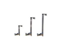 Set 3 appendi abiti singoli da porta H.200-140-80 x 30 mm Nichel satinato