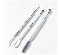Set 3 Attrezzi per Cura Unghie in Acciaio per Uso Manicure per stile Prof