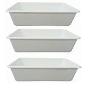 Set 3 Bacinelle frigo bianca 5lt certificata per alimenti Vaschetta bacinella