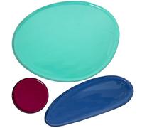 SET 3 BANDEJAS ESMALTADAS VERDE/AZUL/ROSA OSCURO_33X27X1+26X10X1+°10X1CM