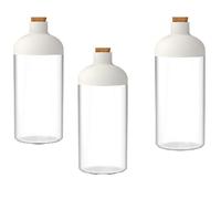 Set 3 barattoli contenitori cucina 0.6 litri - forma bottiglia - tappo dosatore