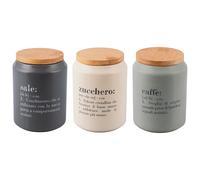Set 3 barattoli sale, zucchero e caffè 1,1 L, Victionary