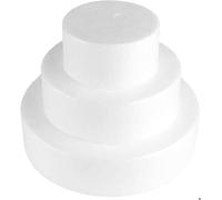 SET 3 BASI IN POLISTIROLO 15-25 - 35 CM ALTI 5 CM A FORMA TONDA