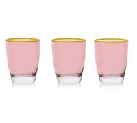 Set 3 Bicchieri da Tavola Acqua Vino Domino Incanto Rose 300 ml Cerve