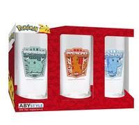Set 3 Bicchieri in vetro Pokemon Kanto Glass 290ml ABYstyle