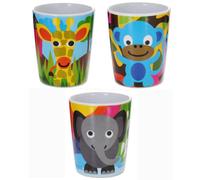 SET 3 BICCHIERI PER BAMBINI IN MELAMINA JUNGLE ANIMALS