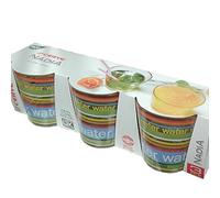 Set 3 bicchieri vetro decorato atossico da 25 cl - Cerve Made in Italy jump water decoro atossico