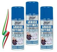 SET 3 BOMBOLETTE DI GRASSO RAFFINATO DI VASELINA IMPERMEABILE 200 ml MADE IN ITALY