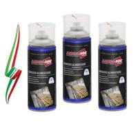 SET 3 BOMBOLETTE DI GRASSO SPRAY ALIMENTARE 400ml INCOLORE PURIFICATO PER MACCHINARI UTENSILI AD USO ALIMENTARE " MADE IN ITALY "