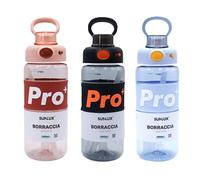 Set 3 Borraccia Sportiva 680ml con Beccuccio e Tappo a Scatto - Riutilizzabile per Bambini e Adulti, Ideale per Scuola, Ufficio, Palestra e Viaggi