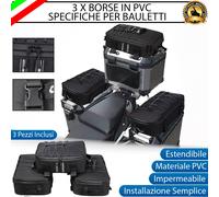 SET 3 BORSE AGGIUNTIVE VALIGIE LATERALI E POSTERIORE PER HONDA TRANSALP XL 650V