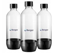 Set 3 bottiglie 1L compatibili con gasatore tipo SodaStream