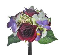 Set 3 Bouquet Artificiali con Rose H 31 cm
