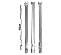 Set 3 Bruciatori 46cm con Tubo Crossover Set 3 Bruciatori 46cm | Acciaio per robusto, 46cm lunghezza, compatibile per weber per spirit, flusso regolabile, lunga durata