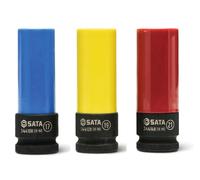 Set 3 bussole Impact 1/2'' rivestite 17, 19, 21 mm