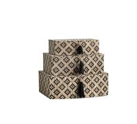 SET 3 CAJAS FIBRAS NATURALES/BORLON