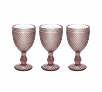 Tognana Diamante Set 3 calici cc 280 in pasta di vetro ciclamino