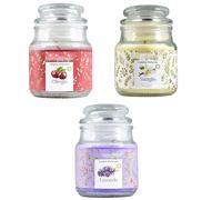 Set 3 Candela profumata fragranze alla ciliegia lavanda vaniglia con barattolo i
