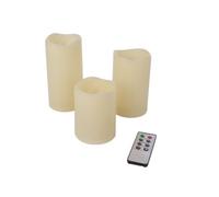 Set 3 Candele a LED con telecomando IR