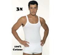 Set 3 Canottiera Uomo Maglia a Spalla Stretta in 100% Cotone Canotta Intima