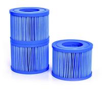 Set 3 Cartucce Filtro Antibatteriche per Piscina Idromassaggio NetSpa Vita e Octopus