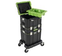 Set 3 Casse Impilabili TRUTZHOLM Con Trolley Piano Rollbrett E Organizer