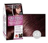 Set 3 CASTING Creme Gloss 550 Mogano Tinta E Colore Per Capelli