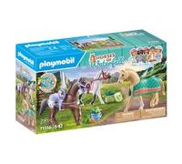Playmobil 71356 set 3 cavalli con selle per bambini dai 4 anni in su