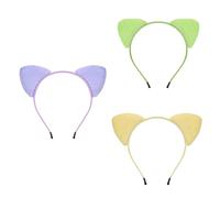 Set 3 Cerchi Creativi Per Capelli Con Orecchie Animale Comode Fasce Antiscivolo Fasce Per Capelli Per Bambini Ragazze Feste a Tema Scuola Colorati Ornamenti Per Capelli Per Bambini