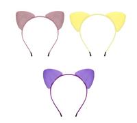 Set 3 Cerchi Creativi Per Capelli Con Orecchie Animale Comode Fasce Antiscivolo Fasce Per Capelli Per Bambini Ragazze Feste a Tema Scuola Colorati Ornamenti Per Capelli Per Bambini