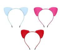 Set 3 Cerchi Creativi Per Capelli Con Orecchie Animale Comode Fasce Antiscivolo Fasce Per Capelli Per Bambini Ragazze Feste a Tema Scuola Colorati Ornamenti Per Capelli Per Bambini