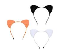 Set 3 Cerchi Creativi Per Capelli Con Orecchie Animale Comode Fasce Antiscivolo Fasce Per Capelli Per Bambini Ragazze Feste a Tema Scuola Colorati Ornamenti Per Capelli Per Bambini