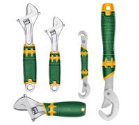 Set 3 Chiavi a Rullino 150-250mm Regolabili + 2 Chiavi per Dadi 15-22mm 23-32mm