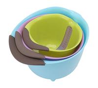 Set 3 Colini Scolapasta Impilabili in PP Alimentare, 3 Misure Diverse, Colori Verde Viola Blu - Materiale Sicuro, Fori Piccoli Uniformi, Ideale per Frutta e Verdura