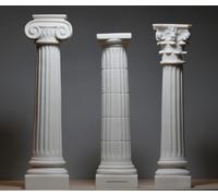 Set 3 Colonne Pilastri Ionico Dorico Ordine Corinto Architettura Decorazione ...