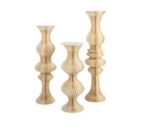 Set 3 Colonne sagomate carta plissettata diametro 30 cm H 80/100/120 cm 1F9Y