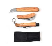 Set 3 coltelli Forest Collection, mushroom knife, roncola castagnino con fodero