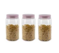 Set 3 Contenitori Plastica Per alimenti 1,5L Coperchio Ermetico VARI COLORI
