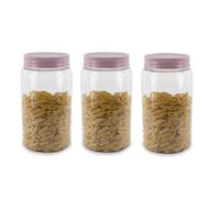 Set 3 Contenitori Plastica Per alimenti 1,5L Coperchio Ermetico VARI COLORI