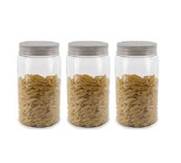 Set 3 Contenitori Plastica Per alimenti 1,5L Coperchio Ermetico VARI COLORI