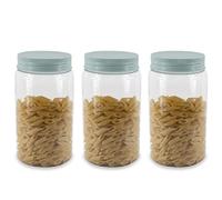 Set 3 Contenitori Plastica Per alimenti 1,5L Coperchio Ermetico VARI COLORI