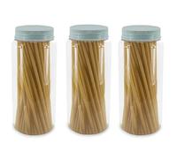 Set 3 Contenitori Plastica Per alimenti 2L Coperchio Ermetico VARI COLORI