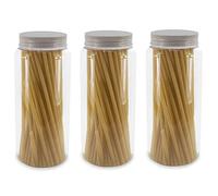 Set 3 Contenitori Plastica Per alimenti 2L Coperchio Ermetico VARI COLORI