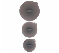 Set 3 coperchi in silicone 17/21/27 cm, fumè, SìChef